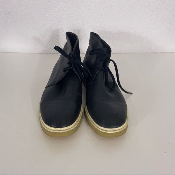 Alexander Wang Black Leather Lace Up Low Boot Shoes - Picture 3 of 9